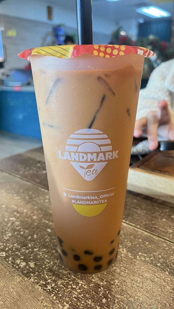 Orange Thai Tea in a Landmark cup