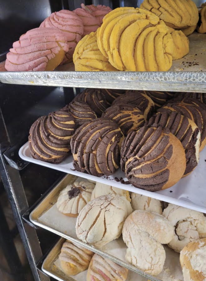 A rack of fresh conchas